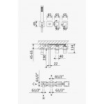 Bruma Escudo 2 Bateria wannowa podtynkowa 3-drożna z wylewką 230 mm i słuchawką prysznicową Chrom 1020901CR
