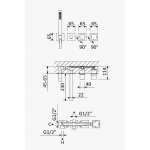 Bruma Escudo 2 Bateria wannowa podtynkowa z wylewką 230 mm i słuchawką prysznicową Chrom 1021001CR
