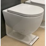   Hidra Tour 4.0 Miska wisząca bezrantowa z deską wolnoopadającą 52,5x36,5 cm biała TUWR40.001+TUZQ40.001 WYPRZEDAŻ MAGAZYNOWA!!