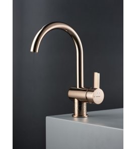   Newform Blink Chic luxury Bateria umywalkowa jednouchwytowa z teksturą miedziany brąz PVD 71112.58.061