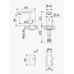 Bruma Adagio Eletronico Bateria umywalkowa elektroniczna 6 V z czujnikiem Chrom 1300082CR