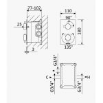 Bruma Elo Bateria prysznicowa termostatyczna podtynkowa Chrom 1381601CR