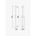 Bruma Elo Drążek natryskowy ścienny 610 mm Chrom 1381161CR