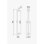 Bruma Elo Drążek natryskowy ścienny 700 mm Chrom 1380861CR