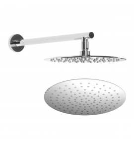 Bruma FlowRL Deszczownica Ø 250 mm z ramieniem ściennym Chrom 1455276CR