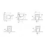 Kerasan Nolita Bidet stojący 31x55 cm Biały 532001