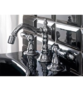 Sbordoni Livia Bateria bidetowa 3-otworowa z korkiem chrom LI146clMCR