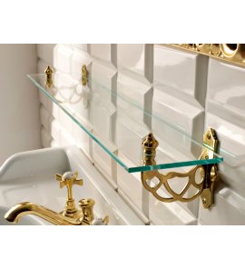Sbordoni Classica Półka szklana ścienna 60x11,5x10,5 cm Natural Brass CL109ON