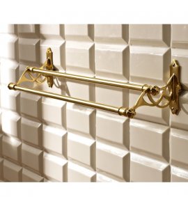 Sbordoni Classica Wieszak na ręczniki podwójny 55 cm Natural Brass CL104ON