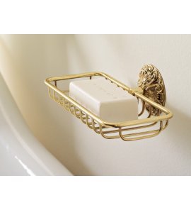 Sbordoni Flora Koszyczek na mydło ścienny Natural Brass FL114ON