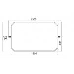 Sbordoni Diamante Lustro 130x70x9,6 cm chrom DN113BCR