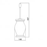 Sbordoni Calla Szczotka do WC wolnostojąca 46,7x14,8 cm chrom KA110CR