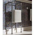 Sbordoni Grzejnik łazienkowy podłogowy-ścienny z aluminiowym elementem centralnym 50x17x95,5 cm chrom SBSPAV3/1GCR