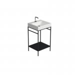 Kerasan Cento Struktura pod umywalkę 50x45 cm Czarny mat 924031