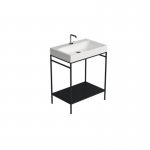 Kerasan Cento Struktura pod umywalkę 70x45 cm Czarny mat 924231