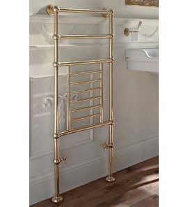   Sbordoni Grzejnik łazienkowy podłogowy-ścienny 57x12,5x118,5 cm Natural Brass SBSPAV4/GR/1ON