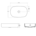  Isvea Infinity Umywalka nablatowa owalna 55x36x12 cm miętowy 10NF65055-2T