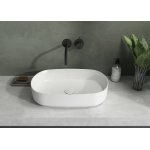      Isvea Infinity Umywalka nablatowa owalna 55x36 biały mat z korkiem klik klak 10NF65055-2L+38TP0166I WYPRZEDAŻ EKSPOZYCJI!!