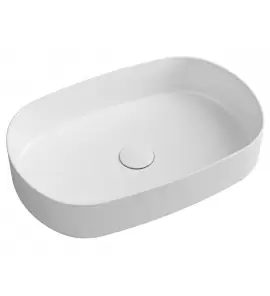      Isvea Infinity Umywalka nablatowa owalna 55x36 biały mat z korkiem klik klak 10NF65055-2L+38TP0166I WYPRZEDAŻ EKSPOZYCJI!!