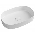      Isvea Infinity Umywalka nablatowa owalna 55x36 biały mat z korkiem klik klak 10NF65055-2L+38TP0166I WYPRZEDAŻ EKSPOZYCJI!!