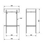   Isvea Puno Stelaż pod umywalkę 55x78x36 czarny mat SKA570-2