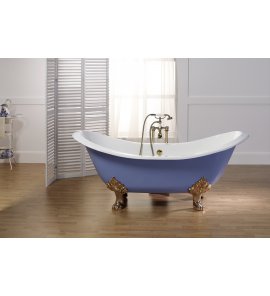  Bleu Provence Thym Wanna wolnostojąca z nogami złotymi 180x77 niebieski 5080R