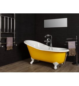  Bleu Provence Lavande Wanna wolnostojąca z nogami białymi 170x76 żółty 2070R
