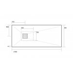 Kerasan H2.5 Brodzik Prostokątny 80x170 cm Biały mat 704330