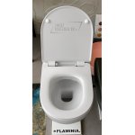 Flaminia App Wc wiszący bez kołnierza 54x36 cm z deską wolnoopadającą Biały AP118G+QKCW09