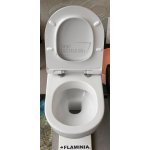 Flaminia App Wc wiszący bez kołnierza 54x36 cm z deską wolnoopadającą Biały AP118G+QKCW09