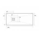 Kerasan H2.5 Brodzik Prostokątny 90x140 cm Biały mat 705930