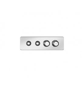 Gessi Hi-Fi Eclectic Bateria prysznicowa termostatyczna ścienna z dwoma przyciskami element zewnętrzny chrom 65222.031