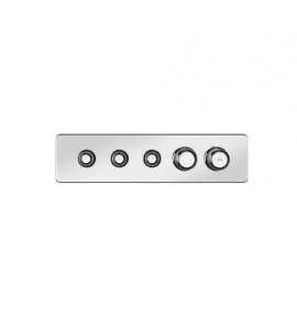 Gessi Hi-Fi Eclectic Bateria prysznicowa termostatyczna ścienna z trzema przyciskami element zewnętrzny chrom 65224.031