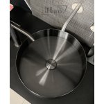   Galatea Design Circle Umywalka stalowa stawiana Ø40 z korkiem klik-klak brushed gunmetal PVD 54601GM PROMOCJA JESIENNA!! W MAGAZYNIE!!