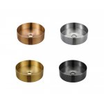   Galatea Design Circle Umywalka stalowa stawiana Ø40 z korkiem klik-klak brushed gunmetal PVD 54601GM PROMOCJA JESIENNA!! W MAGAZYNIE!!