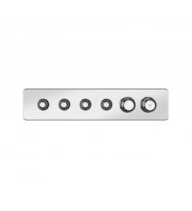 Gessi Hi-Fi Eclectic Bateria prysznicowa termostatyczna ścienna z czterema przyciskami element zewnętrzny chrom 65226.031