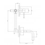 Omnires Y Bateria umywalkowa podtynkowa Chrom Y1215NCR