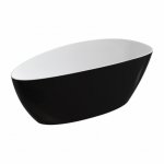 Omnires Barcelona M+ Wanna wolnostojąca 170x77 cm Biały/Czarny połysk BARCELONAXLBCP