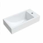 Omnires Corfu M+ Umywalka nablatowa 50x25 cm Biały połysk CORFUBP