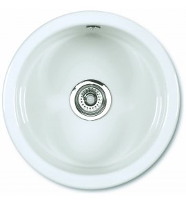 Shaws Round Zlew okrągły wpuszczany w blat ∅46x19,1 cm Biały SCRO460WH