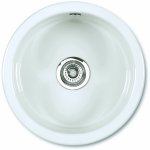 Shaws Round Zlew okrągły wpuszczany w blat ∅46x19,1 cm Biały SCRO460WH