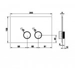   Gessi Przycisk do Geberit Sigma 8&12 chrom 54623.031