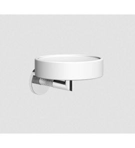 Gessi Anello Uchwyt ścienny z białą mydelniczką chrom 63701.031