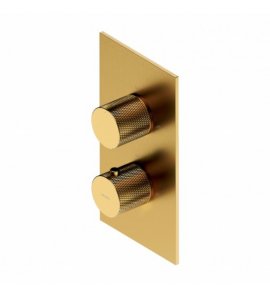 Omnires Contour Bateria prysznicowo-wannowa termostatyczna podtynkowa Złoty szczotkowany CT8036GLB