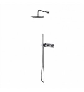 Omnires Contour Zestaw prysznicowy podtynkowy z deszczownicą Ø 250 mm i słuchawką prysznicową Chrom SYSCT10CR