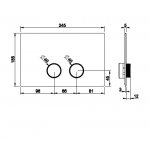  Gessi Przycisk do Geberit Sigma 8&12 chrom 54635.031