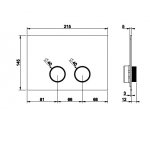    Gessi Przycisk do Tece brushed brass PVD 54641.727 W MAGAZYNIE !!!