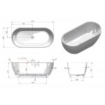 Galatea Design Arrezo Grande Wanna wolnostojąca 170x80 biały mat GWARG170.GMB.WH
