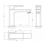 Omnires Parma Bateria umywalkowa jednootworowa Chrom PM7410CR