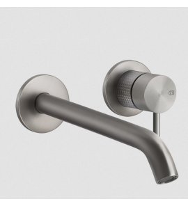 Gessi 316 Cesello Bateria umywalkowa ścienna element zewnętrzny steel brushed 54489.239